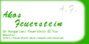 akos feuerstein business card